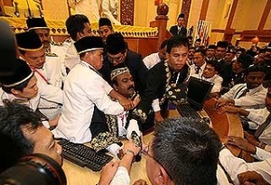 Sivakumar is half pushed, half pulled out of the chambers. He was forcibly removed from the speaker's chair .